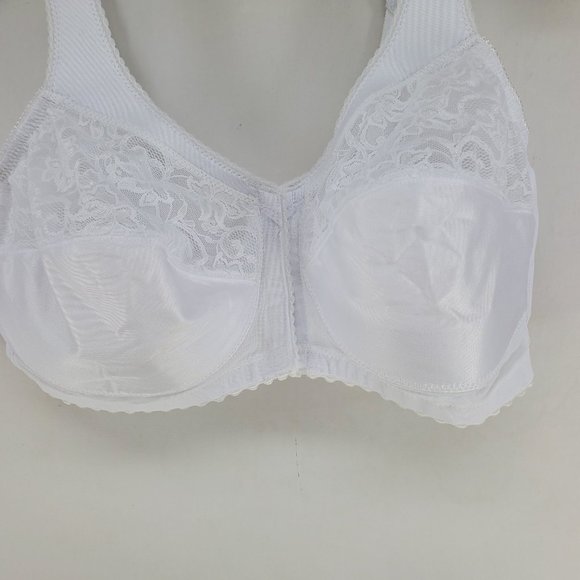 Glamorise Magic Lift Front Hook Soft Cup Bra White - Picture 3 of 7